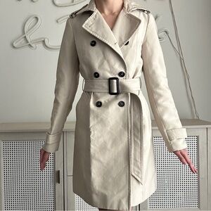 Zara Beige Belted Trench Coat